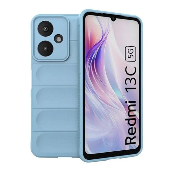 Xiaomi Redmi 13C 5G, Szilikon tok, közepesen ütésálló, 3D minta, világoskék