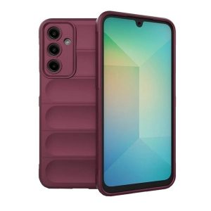 Samsung Galaxy A16 4G / A16 5G SM-A165F / A166B, Szilikon tok, közepesen ütésálló, 3D minta, bordó