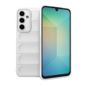 Samsung Galaxy A16 4G / A16 5G SM-A165F / A166B, Szilikon tok, közepesen ütésálló, 3D minta, fehér