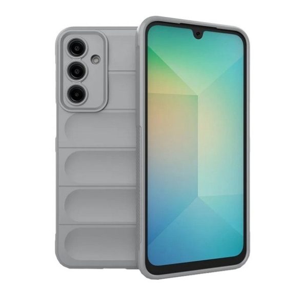 Samsung Galaxy A16 4G / A16 5G SM-A165F / A166B, Szilikon tok, közepesen ütésálló, 3D minta, világosszürke