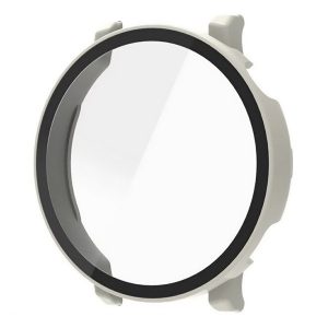 Huawei Watch GT5 (46 mm), Műanyag védőkeret, kijelzővédő üveggel, közepesen ütésálló, szíj nélkül, fehér