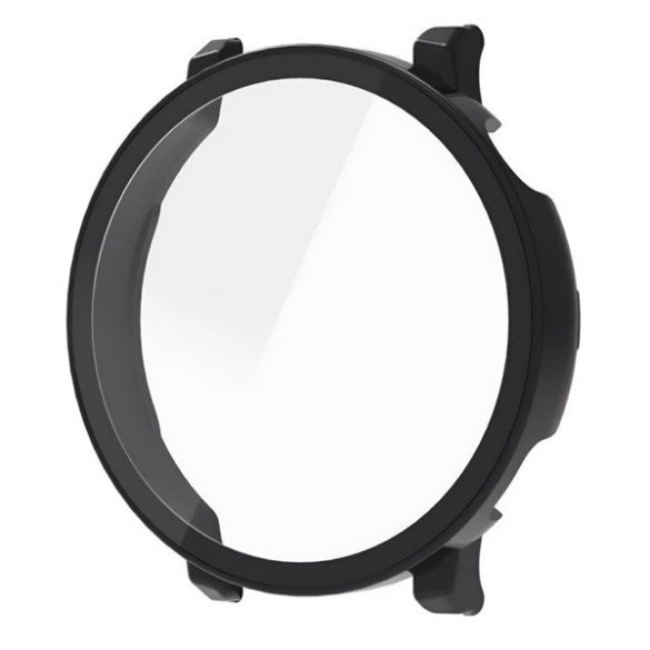Huawei Watch GT5 (41 mm), Műanyag védőkeret, kijelzővédő üveggel, közepesen ütésálló, szíj nélkül, fekete
