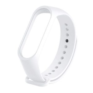 Xiaomi Mi Band 5 / Mi Band 6 / Mi Smart Band 7, szilikon pótszíj, állítható, Devia Delux Sport, fehér