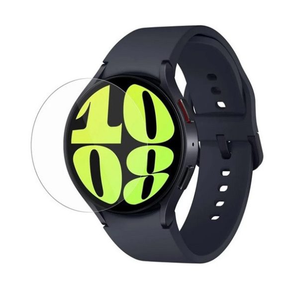 Samsung Galaxy Watch 6 (44mm) / Watch 7 (44mm) SM-R940 / R945 / L310 / L315, Kijelzővédő fólia, ütésálló fólia (az íves részre nem hajlik rá!), Tempered Glass (edzett üveg), Clear