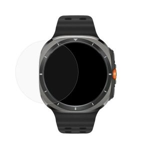 Samsung Galaxy Watch Ultra (47mm) SM-L705, Kijelzővédő fólia, ütésálló fólia (az íves részre nem hajlik rá!), Tempered Glass (edzett üveg), Clear