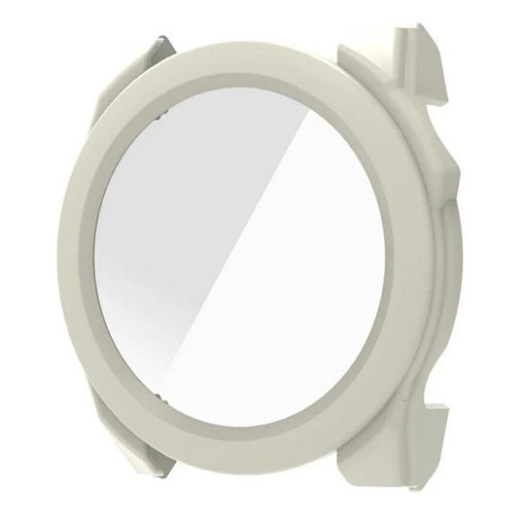 Garmin Fenix 8 (43 mm), Műanyag védőkeret, kijelzővédő üveggel, közepesen ütésálló, szíj nélkül, fehér