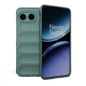 OnePlus Nord 4, Szilikon tok, közepesen ütésálló, 3D minta, sötétzöld
