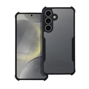 Motorola Edge 50 Neo, Szilikon tok, közepesen ütésálló, légpárnás sarok, akril hátlap, Anti-Drop Case, átlátszó/fekete