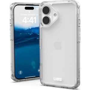 Apple iPhone 16, Műanyag hátlap védőtok, szilikon belső, közepesen ütésálló, UAG Plyo, áttetsző