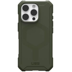 Apple iPhone 16 Pro, Műanyag hátlap védőtok, szilikon keret, közepesen ütésálló, légpárnás sarok, Magsafe töltővel kompatibilis, UAG Essential, zöld