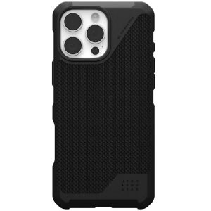 Apple iPhone 16 Pro Max, Műanyag hátlap védőtok + szilikon keret, közepesen ütésálló, Magsafe kompatibilis, szőtt minta, UAG Metropolis LT Magsafe, mintás/fekete