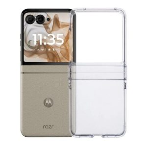 Motorola Razr 50, Műanyag hátlap védőtok, átlátszó