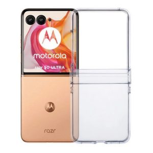 Motorola Razr 50 Ultra, Műanyag hátlap védőtok, átlátszó