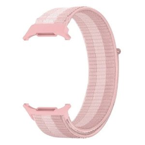 Samsung Galaxy Watch Ultra (47mm) SM-L705, textíl pótszíj, nylon, tépőzáras, állítható, légáteresztő, rózsaszín