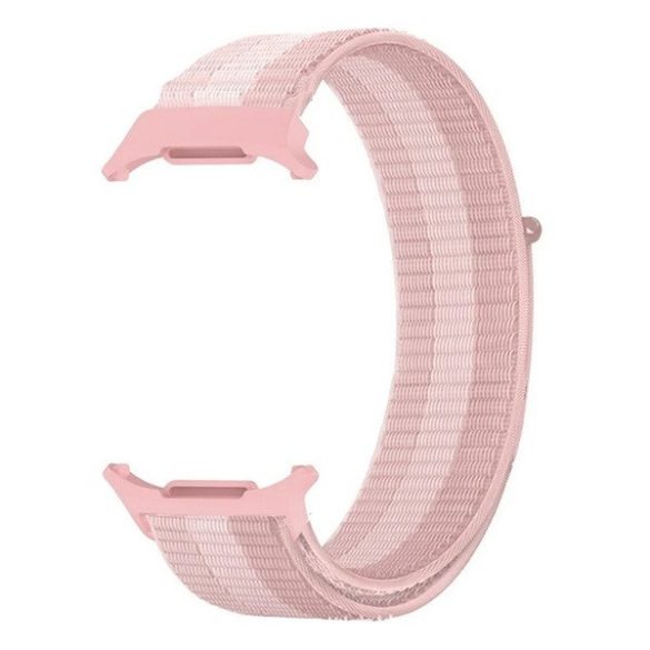 Samsung Galaxy Watch Ultra (47mm) SM-L705, textíl pótszíj, nylon, tépőzáras, állítható, légáteresztő, rózsaszín