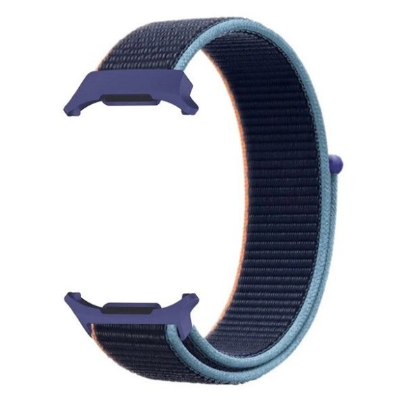 Samsung Galaxy Watch Ultra (47mm) SM-L705, textíl pótszíj, nylon, tépőzáras, állítható, légáteresztő, sötétkék