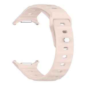 Samsung Galaxy Watch Ultra (47mm) SM-L705, szilikon pótszíj, légáteresztő, 3D homorú minta, rózsaszín