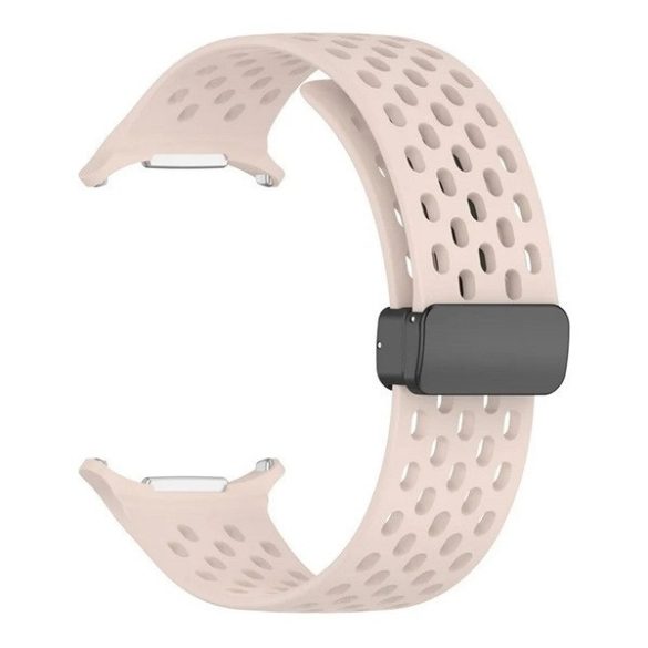 Samsung Galaxy Watch Ultra (47mm) SM-L705, szilikon pótszíj, lyukacsos, légáteresztő, rózsaszín