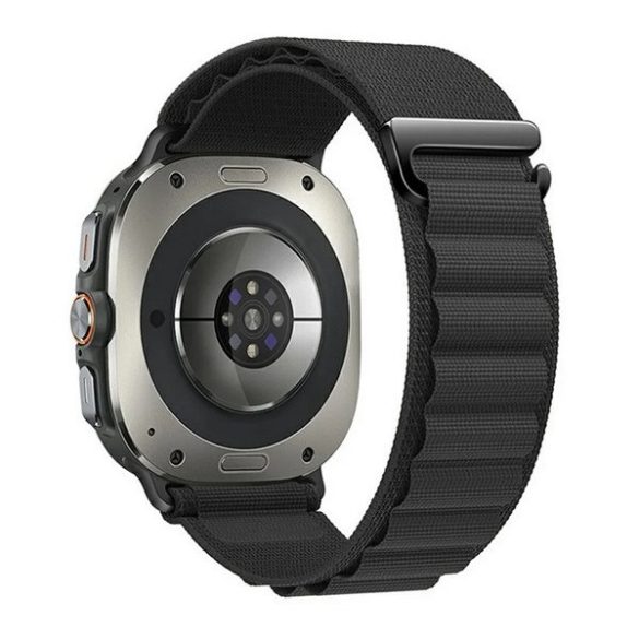 Samsung Galaxy Watch Ultra (47mm) SM-L705, textíl pótszíj, állítható, fekete