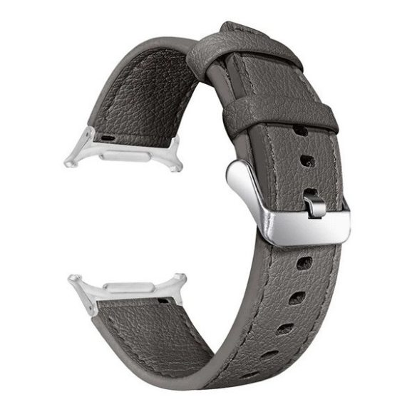 Samsung Galaxy Watch Ultra (47mm) SM-L705, valódi bőr pótszíj, állítható, sötétszürke