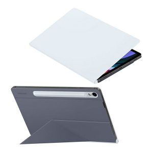 Samsung Galaxy Tab S9 FE (10.9) / Tab S10 FE (10.9) SM-X510 / X516B / X520 / X526, mappa tok, mágneses rögzítés, érintőceruza tartó, Origami Smart Case, Samsung Smart Book Cover, kék, gyári