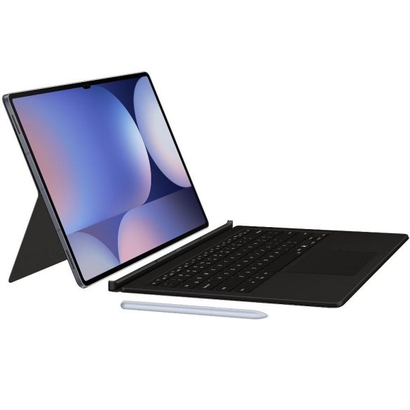 Samsung Galaxy Tab S9 Ultra 14.6 / Tab S10 Ultra 14.6 SM-X910 / X916B / X920 / X926B, Bluetooth billentyűzetes mappa tok, mágneses rögzítés, stand, érintőceruza tartó, Samsung Book Cover Keyboard AI, fekete, gyári