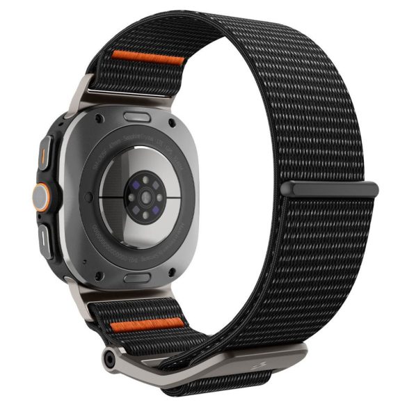 Samsung Galaxy Watch Ultra (47mm) SM-L705, textíl pótszíj, nylon, állítható, Spigen DuraPro Flex, fekete