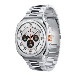 Samsung Galaxy Watch Ultra (47mm) SM-L705, fém pótszíj, Spigen Modern Fit, ezüst