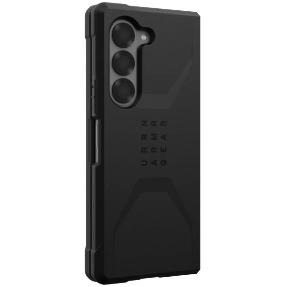 Samsung Galaxy Z Fold6 SM-F956B, Műanyag hátlap védőtok, szilikon belső, közepesen ütésálló, UAG Civilian, fekete