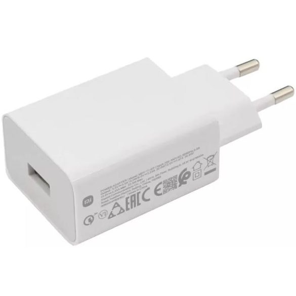 Hálózati töltő adapter, 22.5W, USB aljzat, gyorstöltés, Xiaomi, fehér, gyári