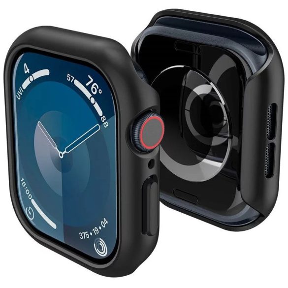 Apple Watch 10 (42 mm), Műanyag védőkeret, szíj nélkül, Spigen Thin Fit, fekete