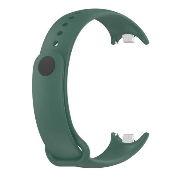 Xiaomi Mi Smart Band 8 / 9, szilikon pótszíj, állítható, sötétzöld