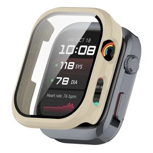 Huawei Watch D2, Műanyag védőkeret, kijelzővédő üveggel, közepesen ütésálló, szíj nélkül, fehér