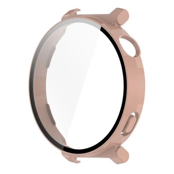 Huawei Watch GT5 Pro (42 mm), Műanyag védőkeret, kijelzővédő üveggel, közepesen ütésálló, szíj nélkül, rózsaszín