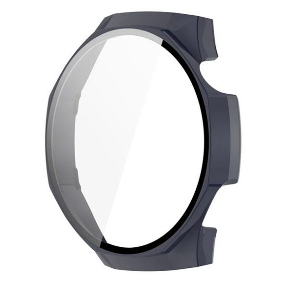 Huawei Watch GT5 Pro (46 mm), Műanyag védőkeret, kijelzővédő üveggel, közepesen ütésálló, szíj nélkül, sötétkék