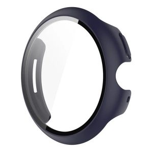 Google Pixel Watch 3 (41 mm), Műanyag védőkeret, kijelzővédő üveggel, közepesen ütésálló, szíj nélkül, sötétkék