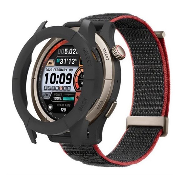 Amazfit Cheetah Pro, Műanyag védőkeret, közepesen ütésálló, szíj nélkül, fekete