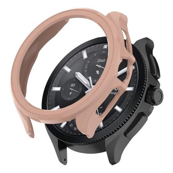 Xiaomi Watch 2 Pro, Műanyag védőkeret, közepesen ütésálló, szíj nélkül, rózsaszín