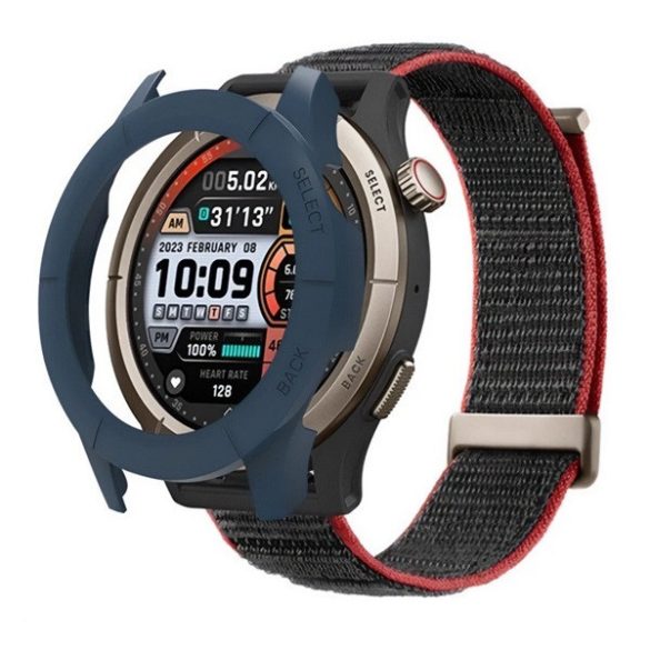 Amazfit Cheetah Pro, Műanyag védőkeret, közepesen ütésálló, szíj nélkül, sötétkék