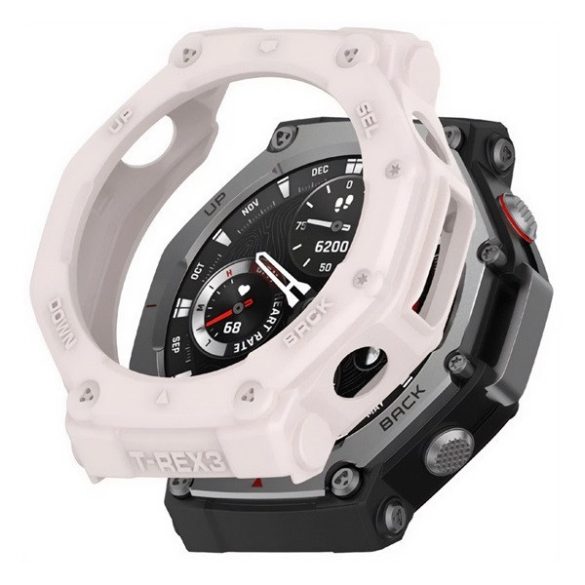 Amazfit T-Rex 3, Szilikon védőkeret, közepesen ütésálló, szíj nélkül, rózsaszín