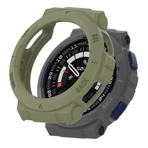 Amazfit Active Edge, Szilikon védőkeret, közepesen ütésálló, szíj nélkül, sötétzöld