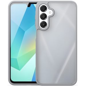 Samsung Galaxy A16 4G / A16 5G SM-A165F / A166B, Műanyag hátlap védőtok + szilikon keret, közepesen ütésálló, légpárnás sarok, Dux Ducis Yind, áttetsző/szürke