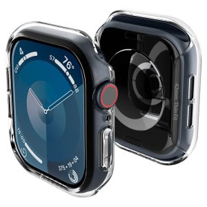Apple Watch 10 (42 mm), Műanyag védőkeret, szíj nélkül, Spigen Thin Fit, átlátszó