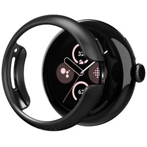 Google Pixel Watch 3 (41 mm), Műanyag védőkeret, szíj nélkül, Spigen Thin Fit, fekete