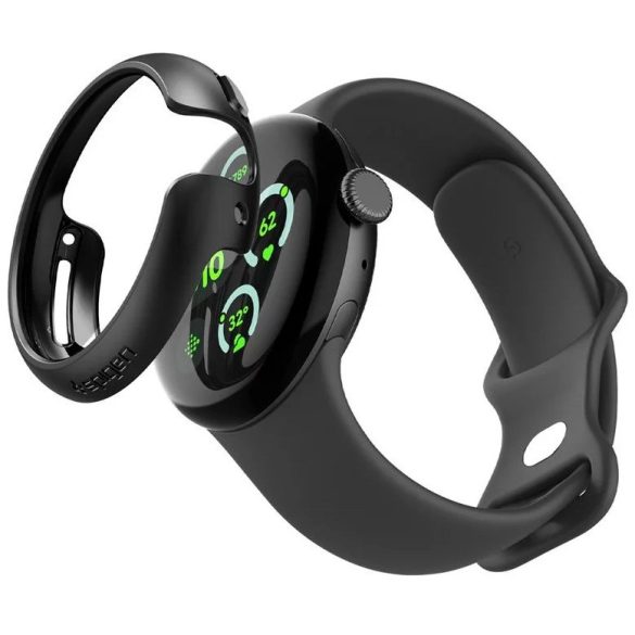 Google Pixel Watch 3 (41 mm), Műanyag védőkeret, szíj nélkül, Spigen Thin Fit, fekete