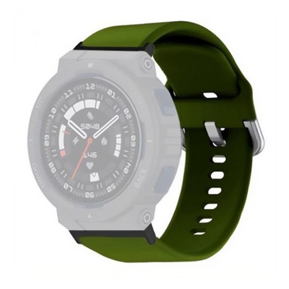 Amazfit Active Edge, szilikon pótszíj, állítható, sötétzöld