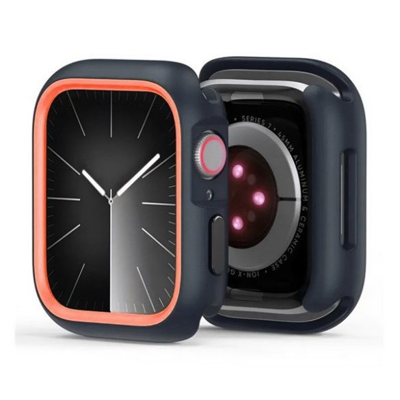 Apple Watch 10 (46 mm), Műanyag + szilikon védőkeret, szíj nélkül, közepesen ütésálló, Dux Ducis Bamo, narancssárga