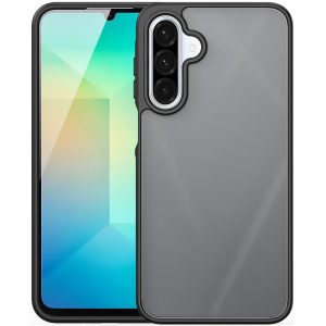 Samsung Galaxy A26 5G SM-A266B, Műanyag hátlap védőtok + szilikon keret, közepesen ütésálló, légpárnás sarok, Dux Ducis Yind, áttetsző/fekete