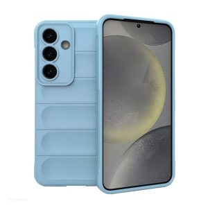 Samsung Galaxy S25 Plus SM-S936, Szilikon tok, közepesen ütésálló, 3D minta, világoskék