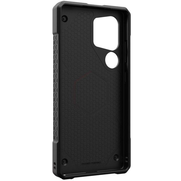 Samsung Galaxy S25 Ultra SM-S938, Műanyag hátlap védőtok, szilikon belső, közepesen ütésálló, mágneses, karbon minta, UAG Monarch Pro, mintás/fekete